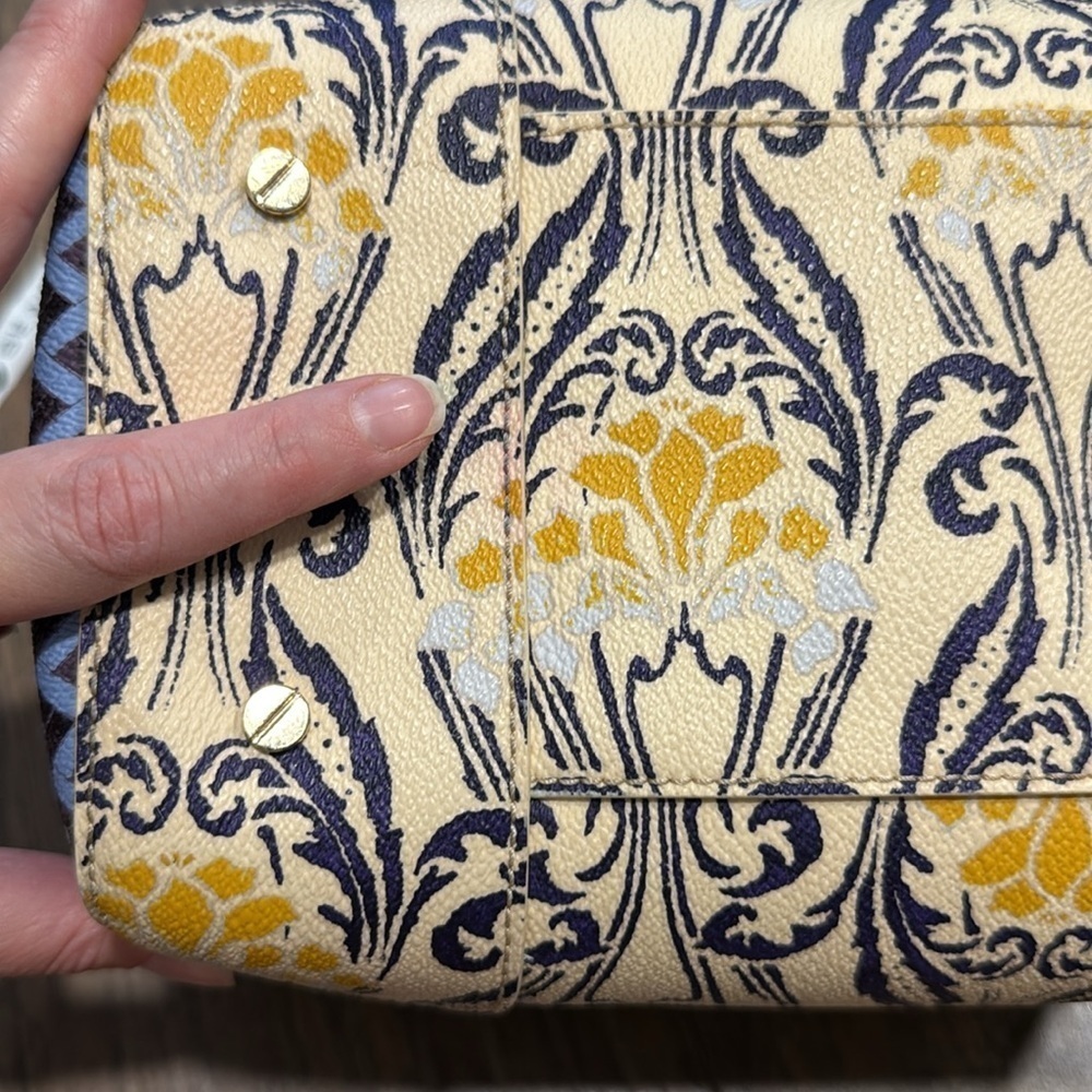 Tory Burch Bowling Bag Floral Contrast Print - Picture 15 of 15